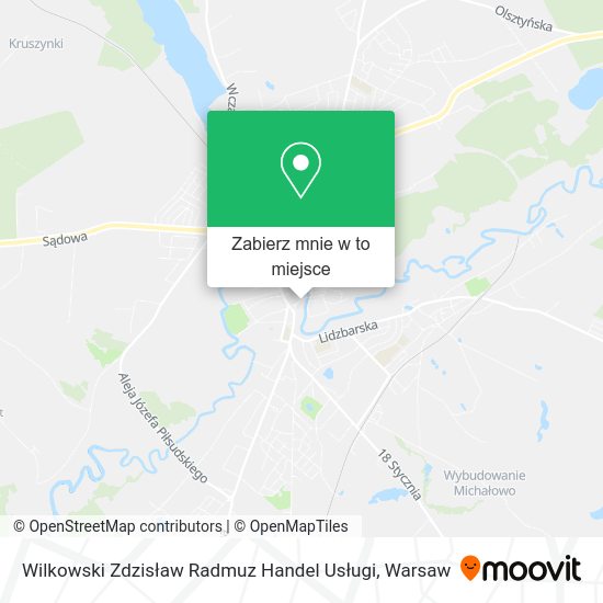 Mapa Wilkowski Zdzisław Radmuz Handel Usługi