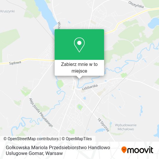 Mapa Gołkowska Mariola Przedsiebiorstwo Handlowo Usługowe Gomar