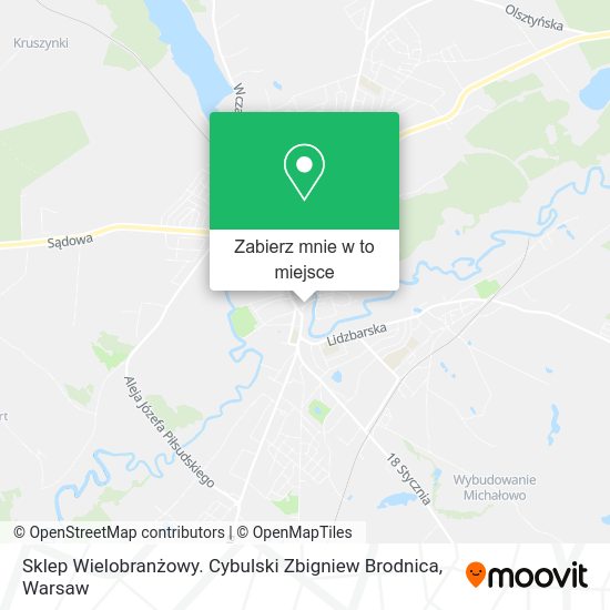 Mapa Sklep Wielobranżowy. Cybulski Zbigniew Brodnica