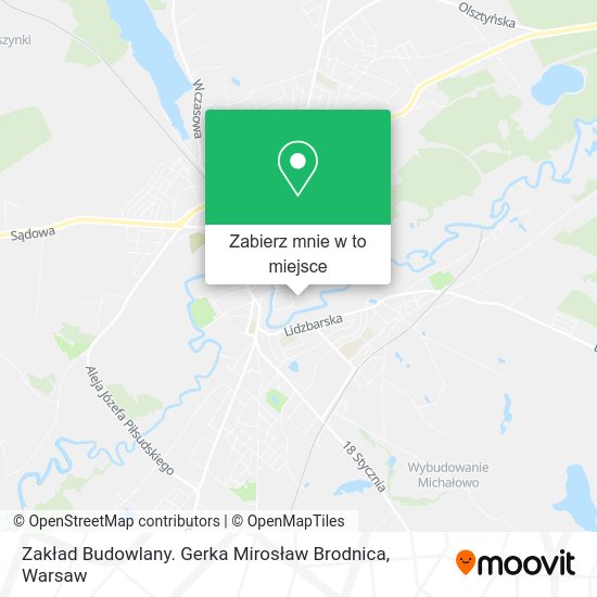 Mapa Zakład Budowlany. Gerka Mirosław Brodnica