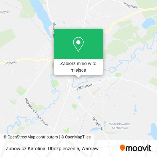 Mapa Zubowicz Karolina. Ubezpieczenia