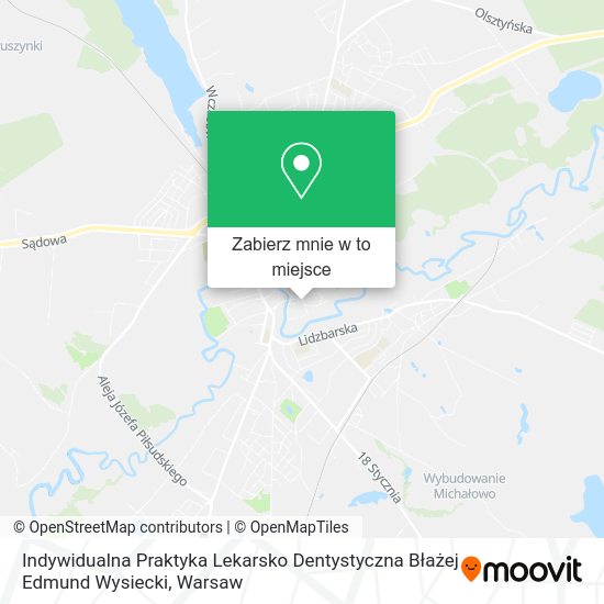 Mapa Indywidualna Praktyka Lekarsko Dentystyczna Błażej Edmund Wysiecki