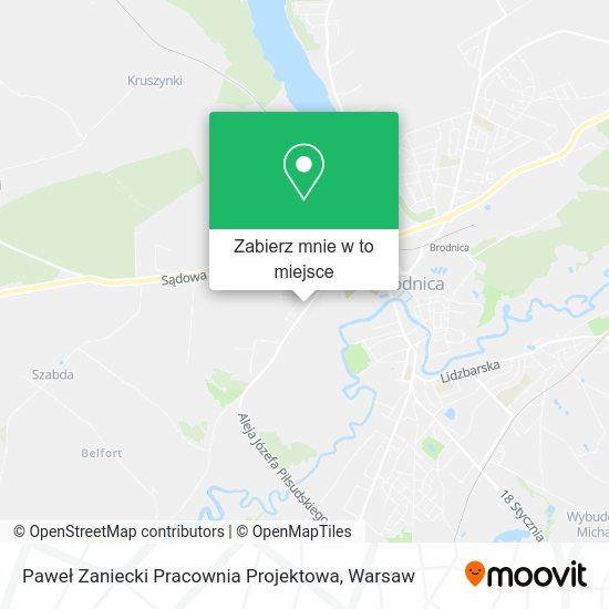 Mapa Paweł Zaniecki Pracownia Projektowa