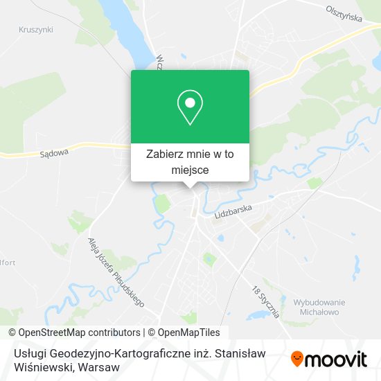 Mapa Usługi Geodezyjno-Kartograficzne inż. Stanisław Wiśniewski