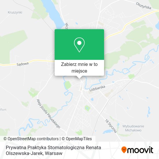 Mapa Prywatna Praktyka Stomatologiczna Renata Olszewska-Jarek