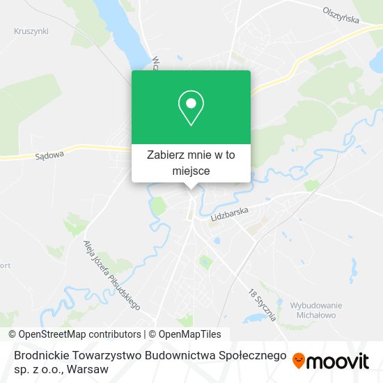 Mapa Brodnickie Towarzystwo Budownictwa Społecznego sp. z o.o.