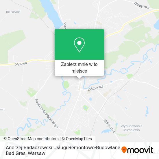 Mapa Andrzej Badaczewski Usługi Remontowo-Budowlane Bad Gres