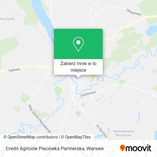 Mapa Credit Agricole Placówka Partnerska