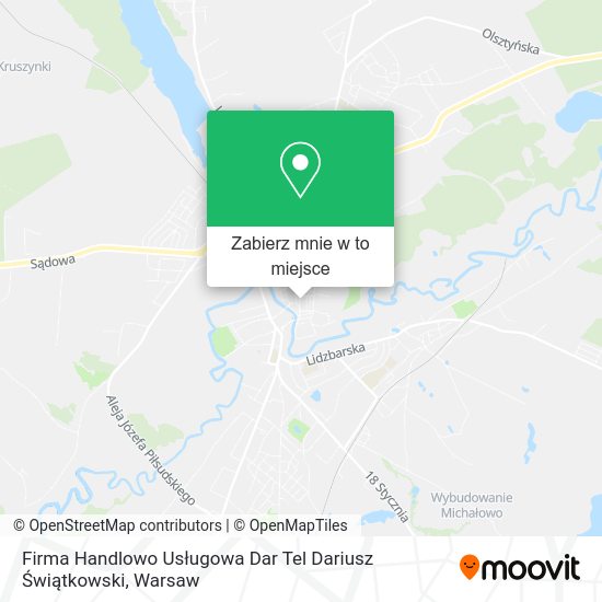 Mapa Firma Handlowo Usługowa Dar Tel Dariusz Świątkowski