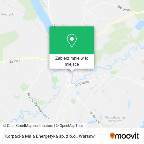 Mapa Karpacka Mała Energetyka sp. z o.o.