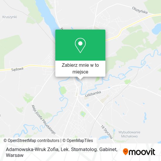 Mapa Adamowska-Wruk Zofia, Lek. Stomatolog. Gabinet