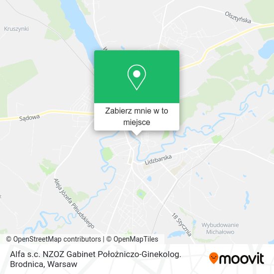 Mapa Alfa s.c. NZOZ Gabinet Położniczo-Ginekolog. Brodnica