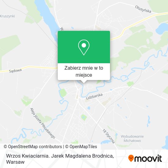 Mapa Wrzos Kwiaciarnia. Jarek Magdalena Brodnica