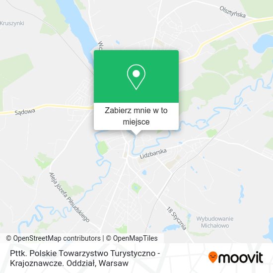 Mapa Pttk. Polskie Towarzystwo Turystyczno - Krajoznawcze. Oddział