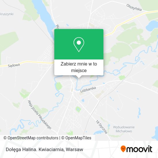 Mapa Dołęga Halina. Kwiaciarnia