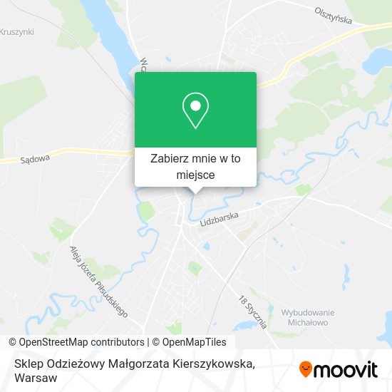 Mapa Sklep Odzieżowy Małgorzata Kierszykowska