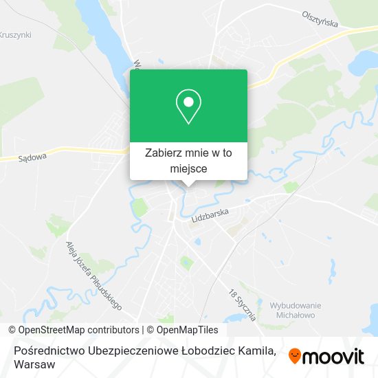 Mapa Pośrednictwo Ubezpieczeniowe Łobodziec Kamila