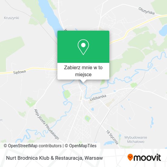 Mapa Nurt Brodnica Klub & Restauracja