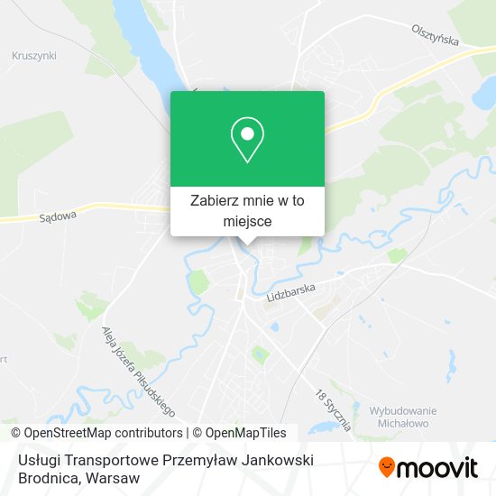 Mapa Usługi Transportowe Przemyław Jankowski Brodnica