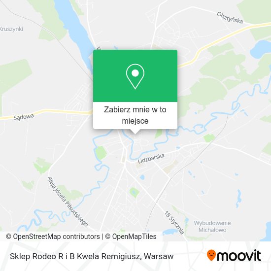 Mapa Sklep Rodeo R i B Kwela Remigiusz