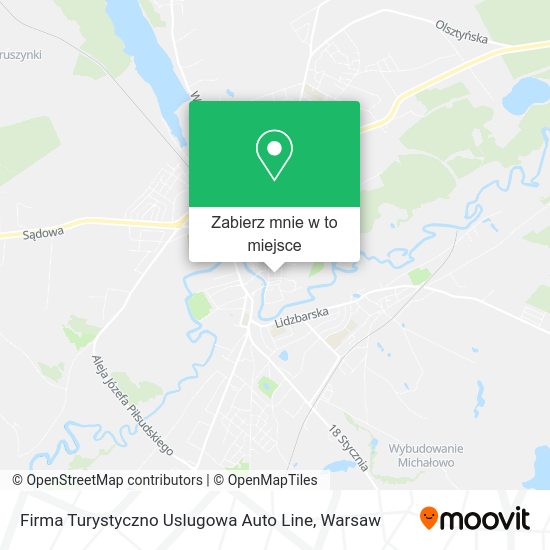 Mapa Firma Turystyczno Uslugowa Auto Line