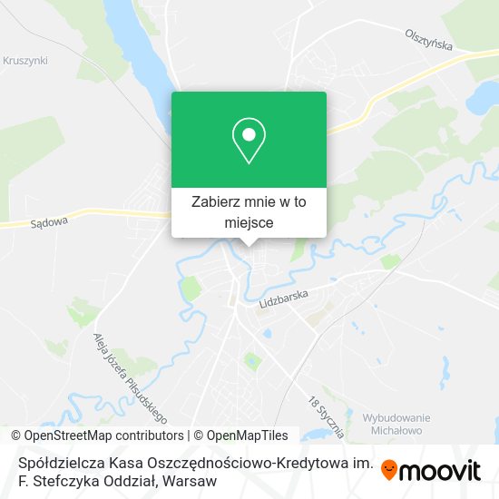 Mapa Spółdzielcza Kasa Oszczędnościowo-Kredytowa im. F. Stefczyka Oddział