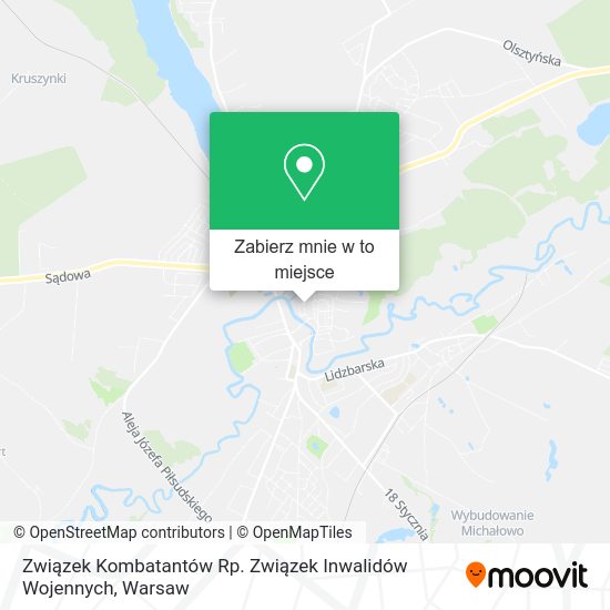 Mapa Związek Kombatantów Rp. Związek Inwalidów Wojennych