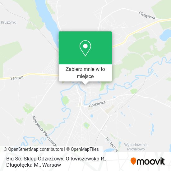 Mapa Big Sc. Sklep Odzieżowy. Orkwiszewska R., Długołęcka M.