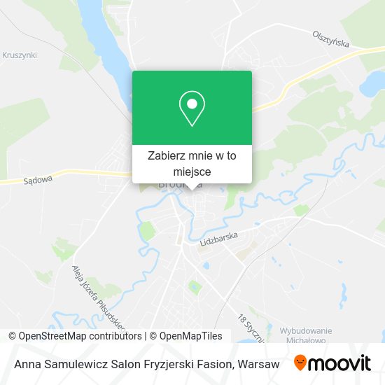 Mapa Anna Samulewicz Salon Fryzjerski Fasion