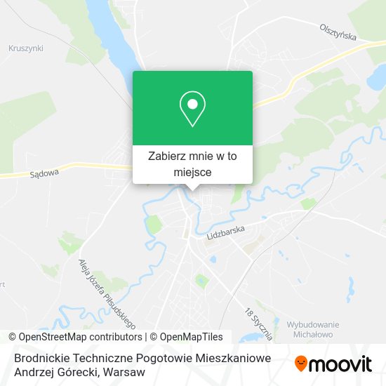 Mapa Brodnickie Techniczne Pogotowie Mieszkaniowe Andrzej Górecki