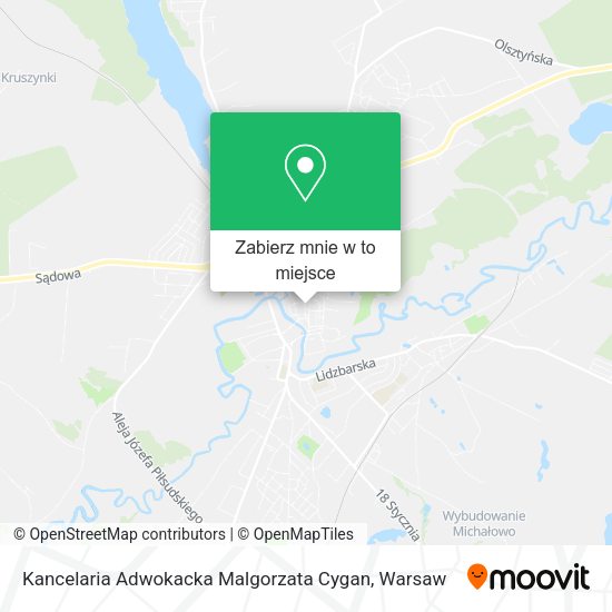 Mapa Kancelaria Adwokacka Malgorzata Cygan