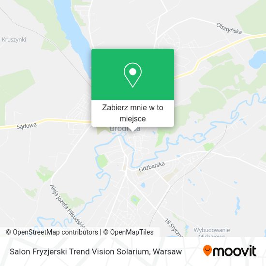 Mapa Salon Fryzjerski Trend Vision Solarium