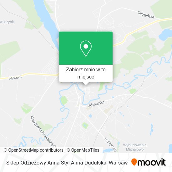 Mapa Sklep Odziezowy Anna Styl Anna Dudulska