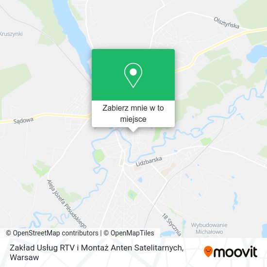 Mapa Zakład Usług RTV i Montaż Anten Satelitarnych