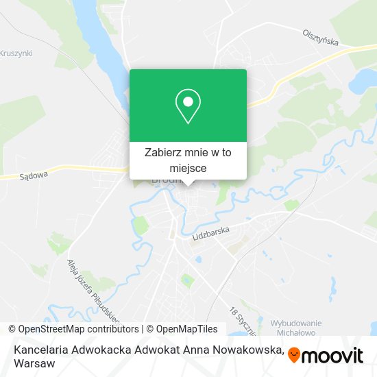 Mapa Kancelaria Adwokacka Adwokat Anna Nowakowska