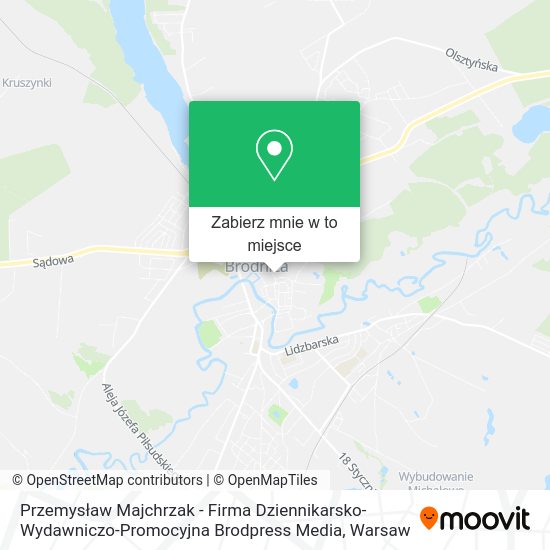 Mapa Przemysław Majchrzak - Firma Dziennikarsko-Wydawniczo-Promocyjna Brodpress Media