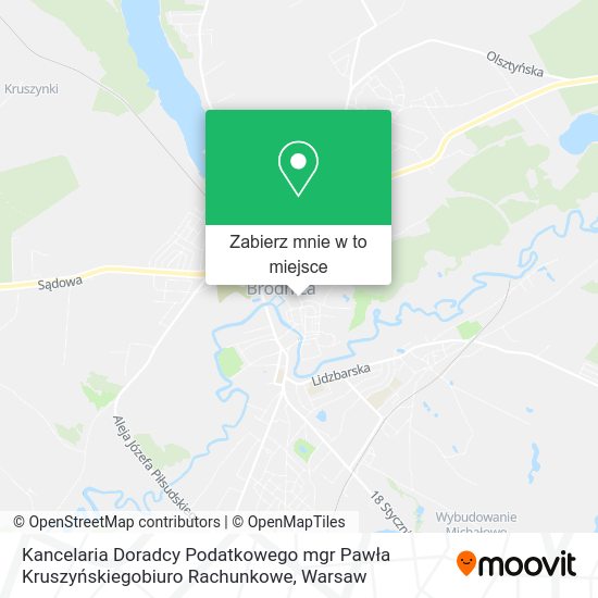 Mapa Kancelaria Doradcy Podatkowego mgr Pawła Kruszyńskiegobiuro Rachunkowe