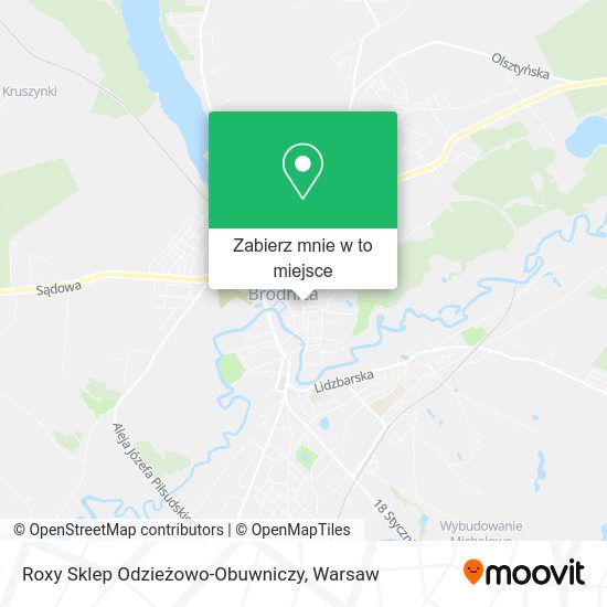 Mapa Roxy Sklep Odzieżowo-Obuwniczy