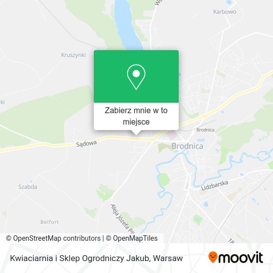 Mapa Kwiaciarnia i Sklep Ogrodniczy Jakub