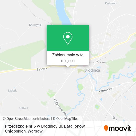 Mapa Przedszkole nr 6 w Brodnicy ul. Batalionów Chłopskich