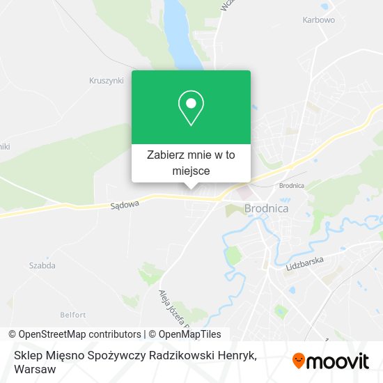 Mapa Sklep Mięsno Spożywczy Radzikowski Henryk