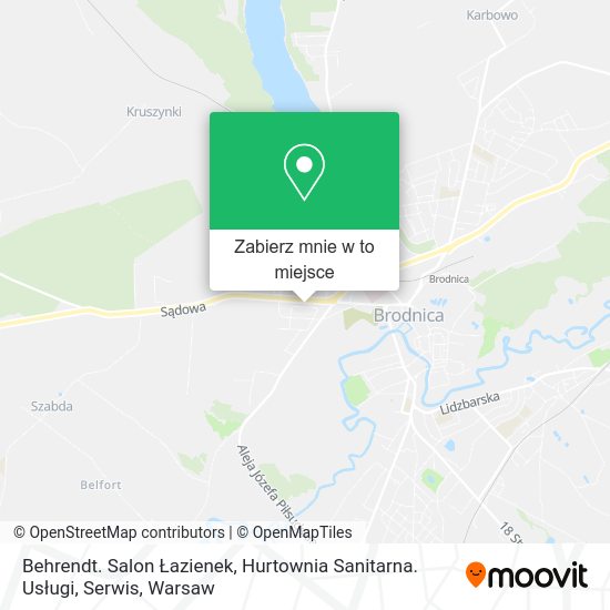 Mapa Behrendt. Salon Łazienek, Hurtownia Sanitarna. Usługi, Serwis