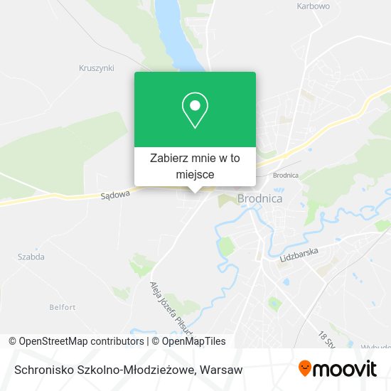 Mapa Schronisko Szkolno-Młodzieżowe