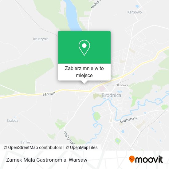 Mapa Zamek Mała Gastronomia