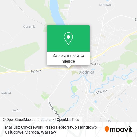 Mapa Mariusz Chyczewski Przedsiębiorstwo Handlowo Usługowe Maraga