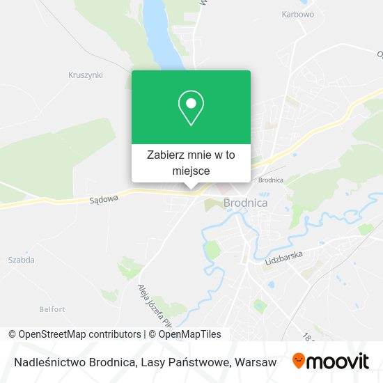 Mapa Nadleśnictwo Brodnica, Lasy Państwowe