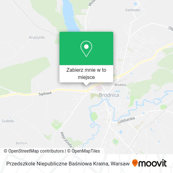 Mapa Przedszkole Niepubliczne Baśniowa Kraina