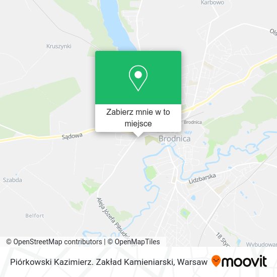 Mapa Piórkowski Kazimierz. Zakład Kamieniarski