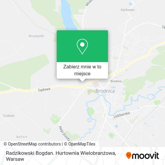 Mapa Radzikowski Bogdan. Hurtownia Wielobranżowa