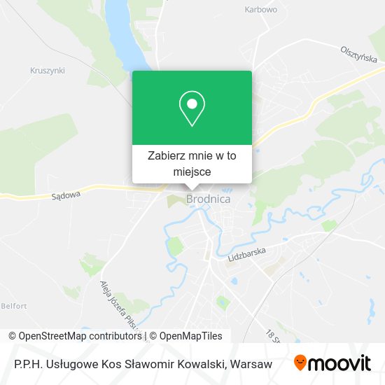 Mapa P.P.H. Usługowe Kos Sławomir Kowalski